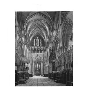The Choir of Salisbury Cathedral, (c19th century). Artist: W Gray Junior