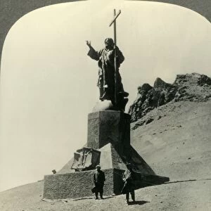 Christ of the Andes, Statue Commemorating Treaty between Chile and Argentina. S. America, c1930s