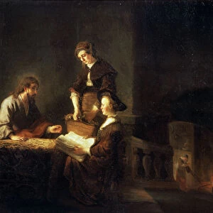 Christ in the House of Martha and Mary, 17th century. Artist: School of Rembrandt van Rijn