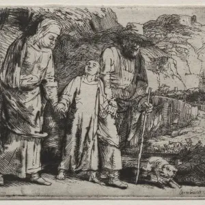Rembrandt van Rijn, Christ Returning from the Temple Print, 1654