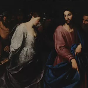 Christ and the Woman Taken in Adultery, c. 1630. Creator: Vaccaro, Andrea (1604-1670)