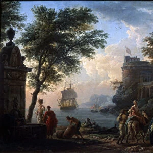 Coastal Harbour. Calm, c1763. Artist: Claude-Joseph Vernet