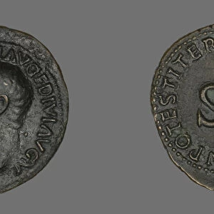 As (Coin) Portraying Emperor Drusus, 22-23. Creator: Unknown