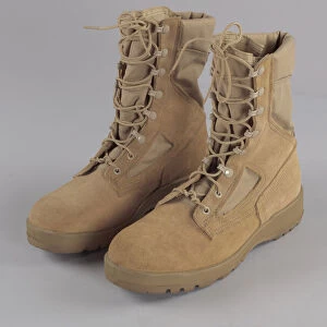 Combat boots worn by Andre M. Jones during the Iraq War, 2003