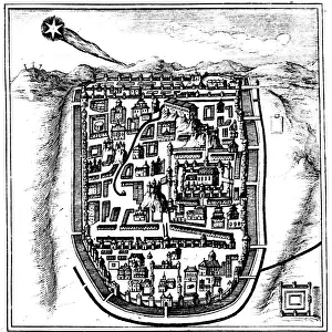 Comet of 66 AD (Halley) over Jerusalem, 1666
