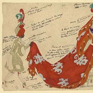 Costume design for the ballet Sleeping Beauty by P. Tchaikovsky. Artist: Bakst, Leon (1866-1924)