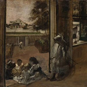 Courtyard of a House in New Orleans, 1872-1873. Creator: Degas, Edgar (1834-1917)