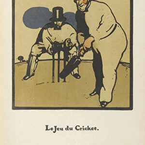Cricket Game. From Almanach de Douze Sports, 1898. Artist: Nicholson, Sir William