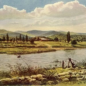 Crossing the Komati River, 1902. Creator: Donald McCracken
