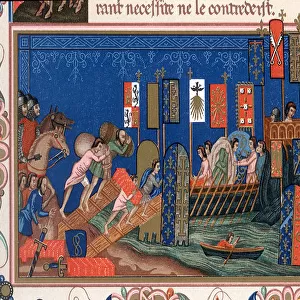 Crusaders embarking for the Holy Land, 15th century