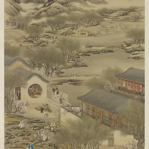 Print of the Third Day of the Third Month, a Chinese landscape Print of the Third Day of the Third Month, a Chinese landscape