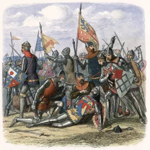 Death of Henry Percy (Harry Hotspur) at the Battle of Shrewsbury, 21 July 1403, (c1860)