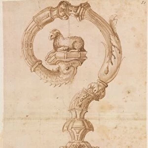 Design for a Crozier, mid 1500s. Creator: Luzio Romano (Italian, active 1528-75)