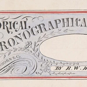 Design for a trade publication titled: Historical Copies Chronographically