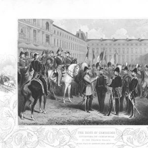 The Duke of Cambridge presenting the Crimean Medal to French soldiers, 1856