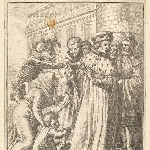 Duke, from the Dance of Death, 1651. Creator: Wenceslaus Hollar
