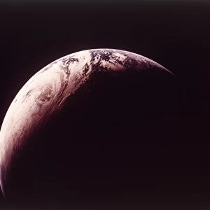 Earth from Apollo 4 spacecraft, 9 November 1967. Creator: NASA