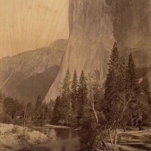 El Capitan, Yosemite, 1865-66. Creator: Carleton Emmons Watkins
