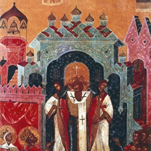 Elevation of the Cross during a Russian Orthodox service, 19th century