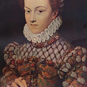 Elizabeth of Austria, (1554-1592), wife of King Charles IX (1550-1574), c1571, (1911). Artist: Francois Clouet