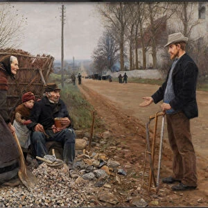 En Landevej (A Highway), 1893. Creator: Brendekilde, Hans Andersen (1857-1942)