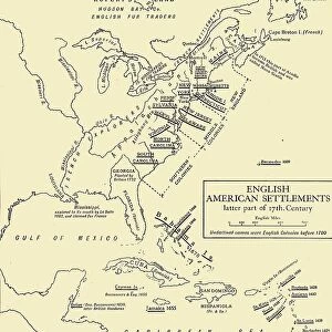 English American Settlements - latter part of 17th Century, 1926. Creators: Unknown