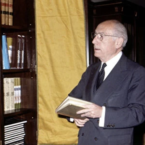 Enrique Tierno Galvan (1918-1986), professor and Spanish politician, photo 1983