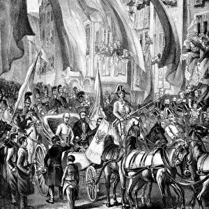 Entry of Archduke John of Austria in Frankfurt on 11 July 1848, 1848. Artist: Anonymous