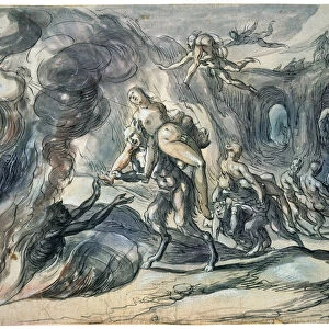 Eurydice in Hell, early 17th century. Artist: Hermann Weyer