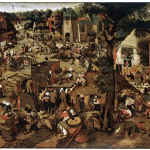 Fair with a Theatrical Performance, c1580-1630. Artist: Pieter Brueghel the Younger