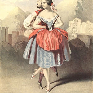 Fanny Cerrito (1817-1909) and Arthur Saint-Leon (1821-1870) in La Polka by Cesare Pugni, c. 1843