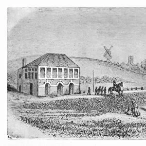 The First Grand Stand at Newmarket, c1765, (1911)