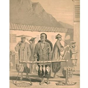 Fishmongers in Hong Kong, 19th century. Creator: M & N Hanhart