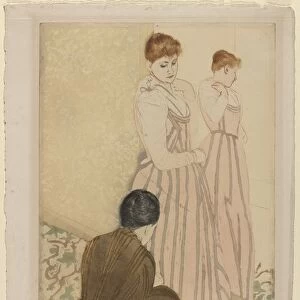 The Fitting, 1890-1891. Creator: Mary Cassatt (American, 1844-1926)