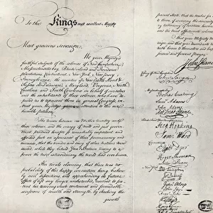 The Fitzwilliam copy of the Olive Branch Petition, 1775