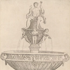 Fountain with Statue of Neptune, c. 1480 / 1485. Creator: Zoan Andrea