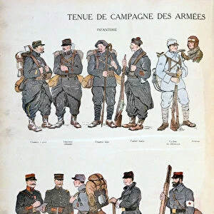 French army uniforms, World War One, 1914