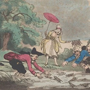 Frog Hunting, April 20, 1790. April 20, 1790. Creator: Thomas Rowlandson