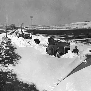 G. W. K. stuck in snowdrifts 1921. Creator: Unknown