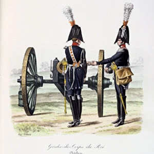 Gardes-du-Corps de Roi, Artillery, 1814-15 Artist: Eugene Titeux