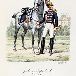 Gardes-du-Corps de Roi, Trumpeter, c1820-30. Artist: Eugene Titeux
