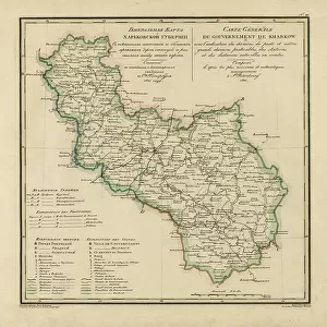 General Map of Kharkiv Province: Showing Postal and Major Roads, Stations and the... 1821. Creators: Vasilii Petrovich Piadyshev, Iwanoff