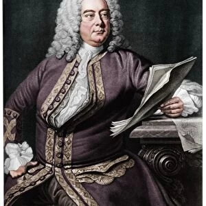George Frideric Handel, German-born British Baroque composer, 1749. Artist: John Faber the Younger