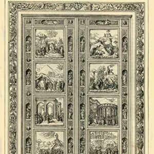 The Ghiberti Gates - The East Door of the Baptistery at Florence, 1882. Creator: Unknown
