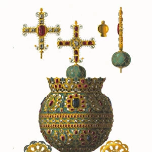 Globus cruciger of Tsar Alexei Mikhailovich. From the Antiquities of the Russian State