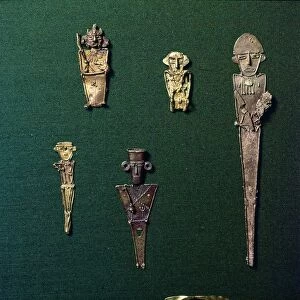 Gold Figures from Pre-Columbian Tombs, Colombia, South America