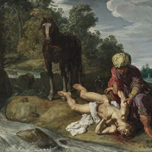 The Good Samaritan, c. 1612. Artist: Lastman, Pieter Pietersz. (1583-1633)