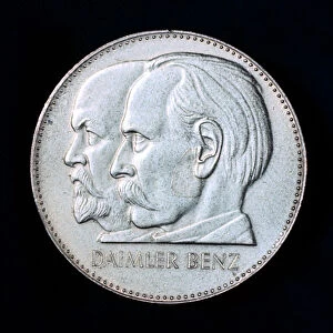 Gottlieb Daimler and Karl Benz, German motor industry pioneers, 1961