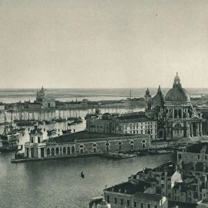 Grand Canal and Church of Santa Maria della Salute, Venice, Italy, 1927. Artist: Eugen Poppel