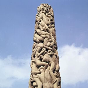 Granite monolith from Vigeland Gardens in Oslo. Artist: Gustav Vigeland